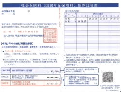 国民年金保険料控除証明書サンプル